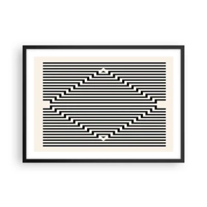 Poster în ramă neagră - Iluzie geometrică - 70x50 cm
