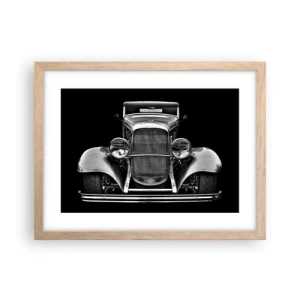 Poster în ramă de stejar deschis - Un adevărat gentleman - 40x30 cm