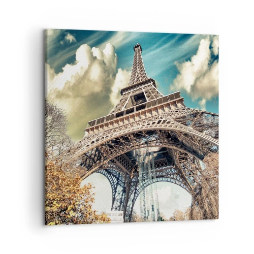 Tablou pe pânză - Și la Paris, în toamna anului .... - 60x60 cm