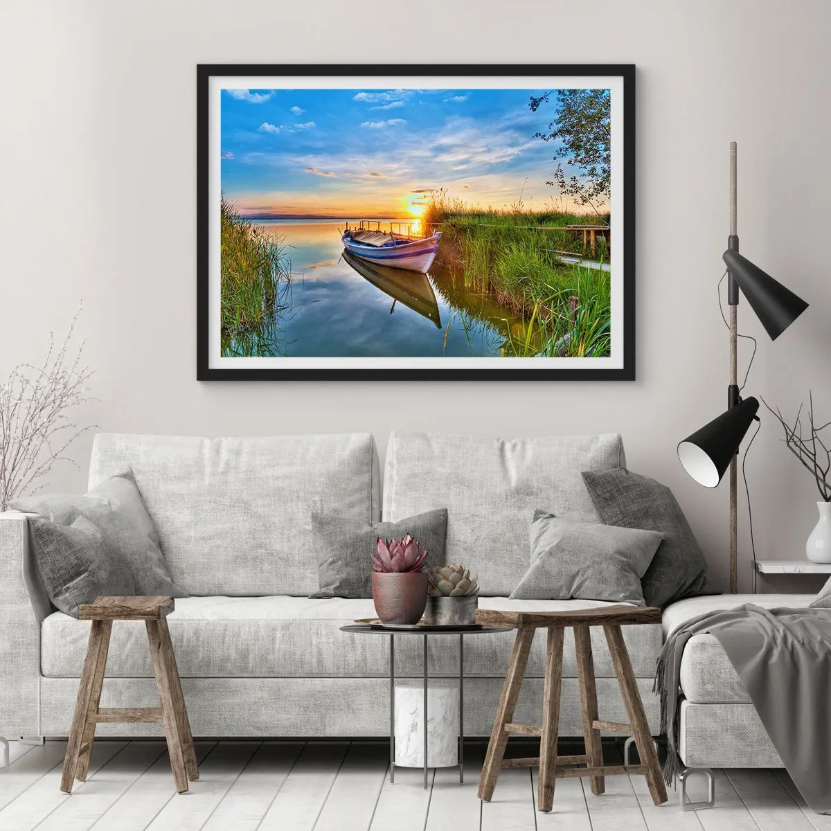 Poster în ramă neagră - Golfulețul viselor împlinite - 70x50 cm