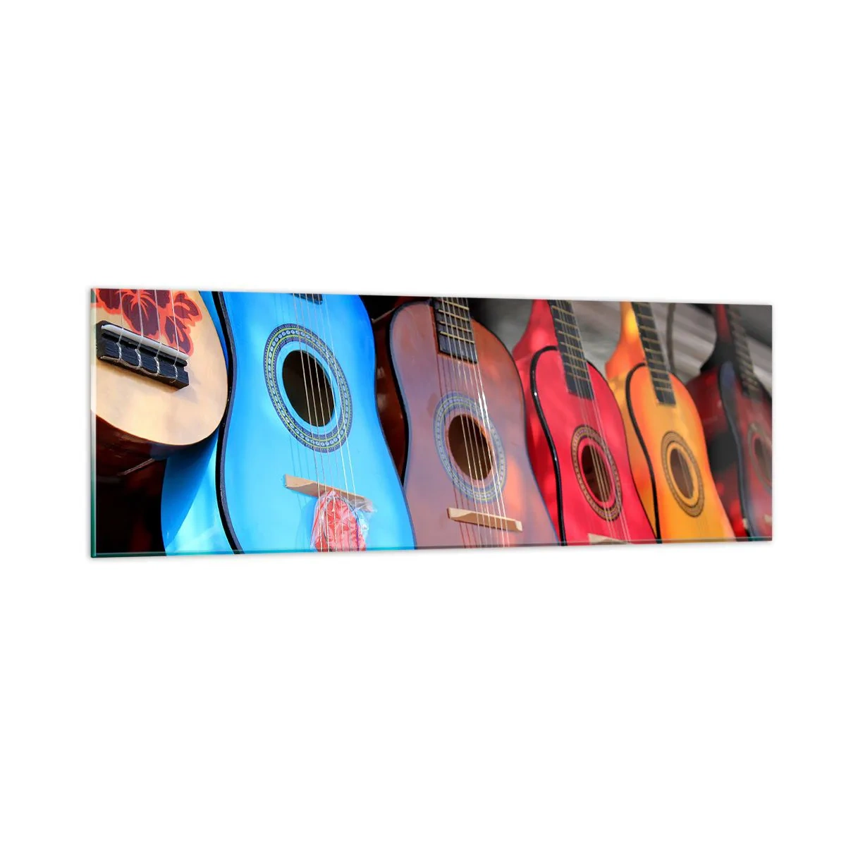 Tablou pe sticlă - Vibrații latino - 90x30 cm