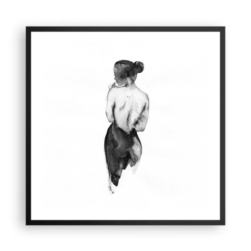 Poster în ramă neagră - Cu ea lumea dispare - 60x60 cm