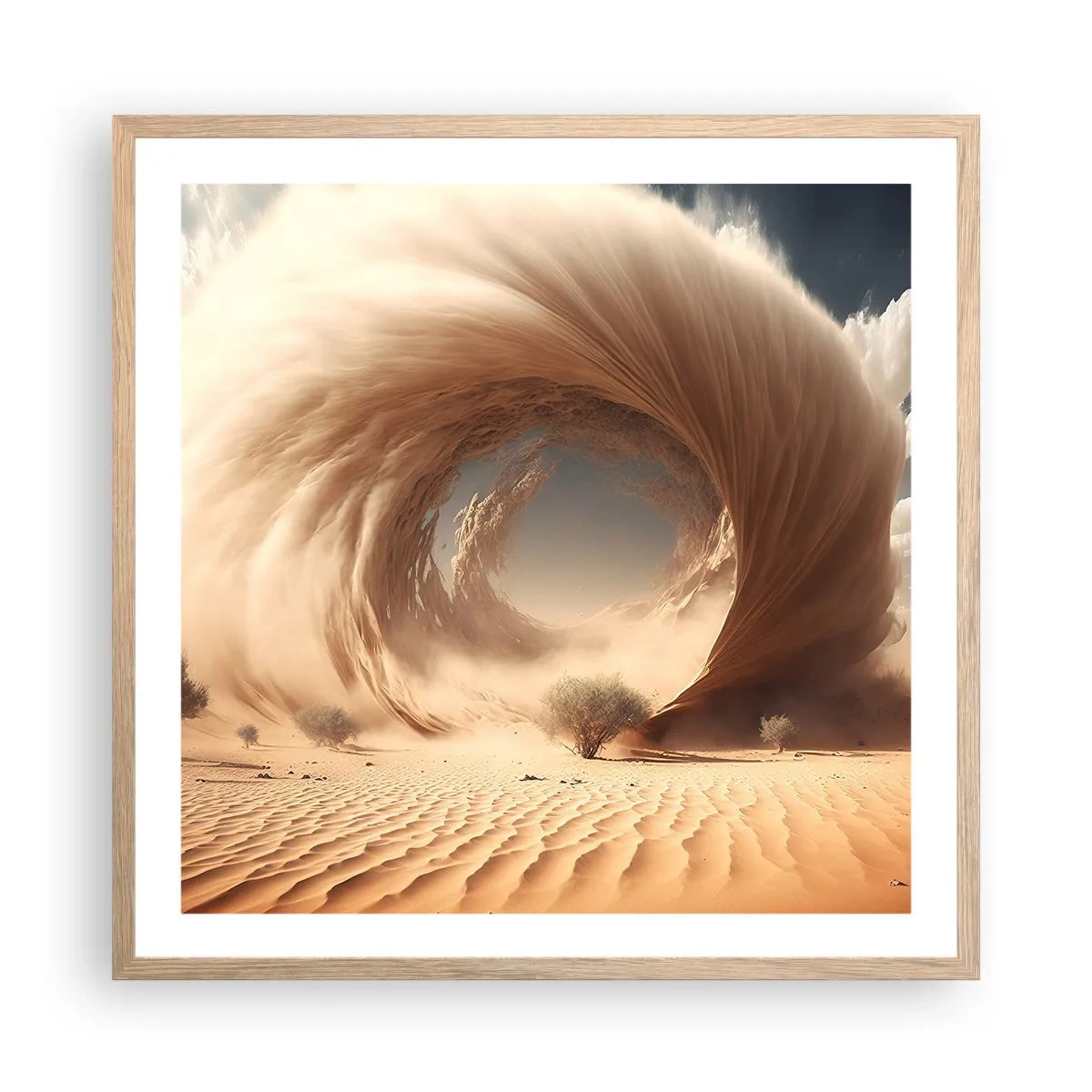 Poster în ramă de stejar deschis - Portal deschis - 60x60 cm