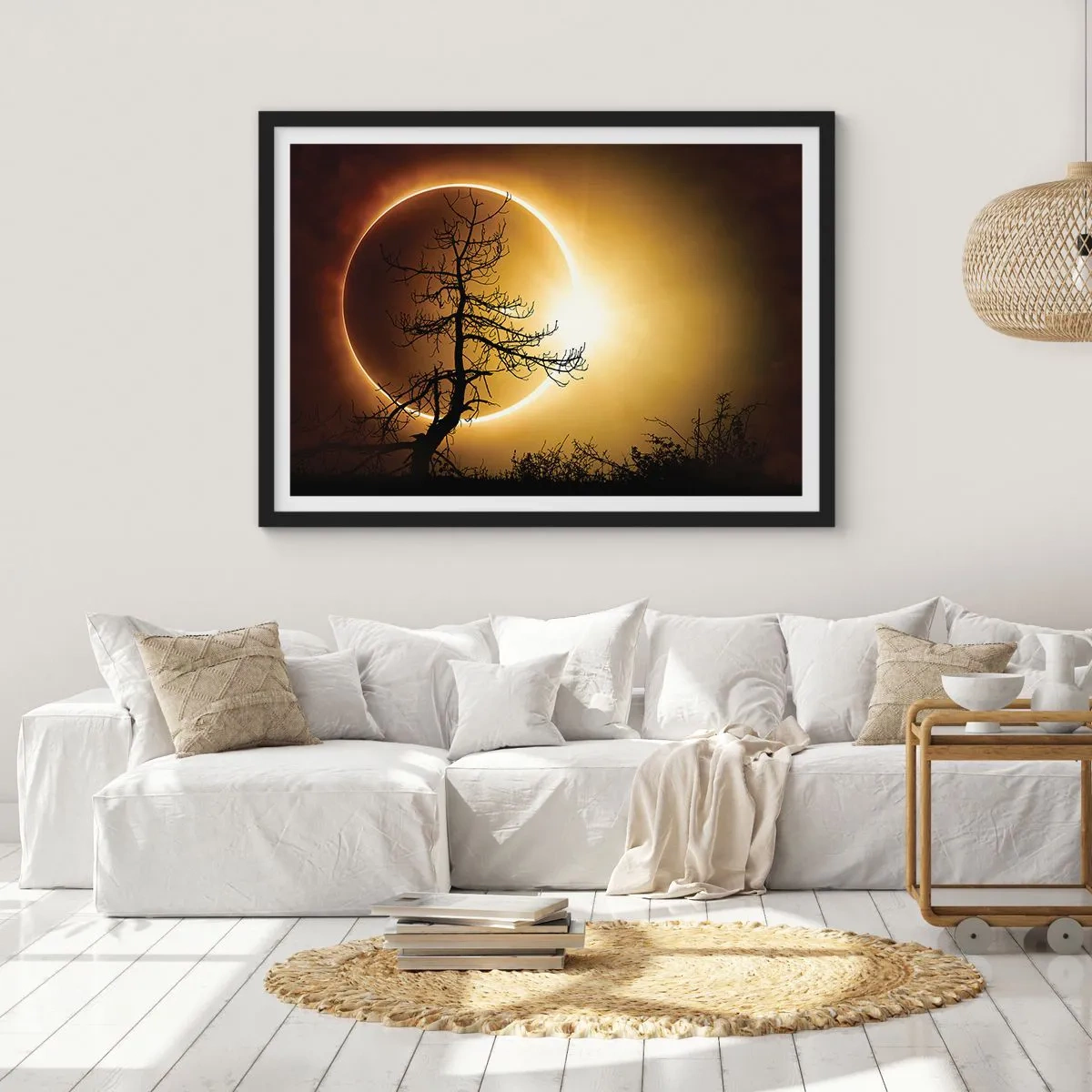 Poster în ramă neagră - Eclipsă totală - 91x61 cm