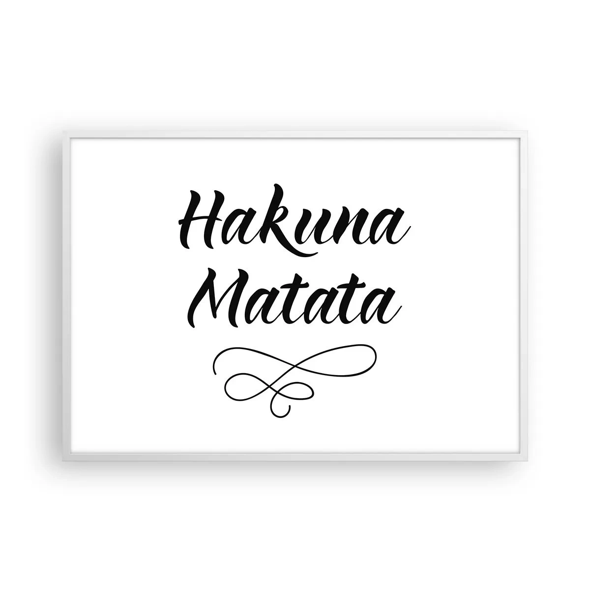 Poster în ramă albă - Cel mai bun sfat - 100x70 cm