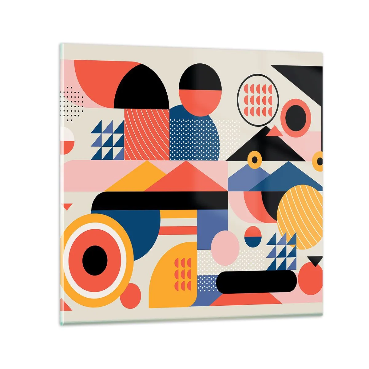 Tablou pe sticlă - Compoziție: joacă-te - 70x70 cm