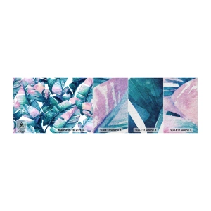 Mostră tapet Premium Canvas - Într-o livadă de banane - Abstracția, Frunze, Bucată - 100x30 cm