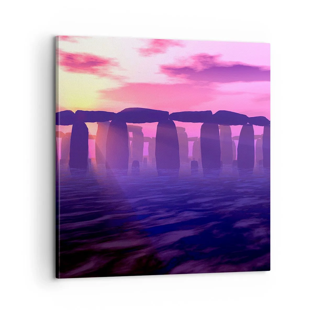 Tablou pe pânză - Mister în zori de zi în ceață - 60x60 cm