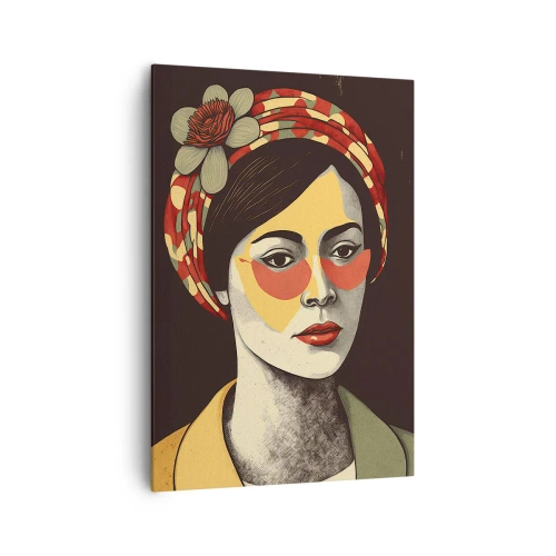 Tablou pe pânză - Doamna coral - 70x100 cm