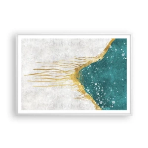 Poster în ramă albă - Mareea de aur - 100x70 cm