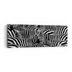 Tablou pe pânză - Portret de grup cu dungi - 90x30 cm