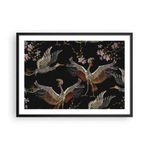 Poster în ramă neagră - Pasăre de basm - 70x50 cm