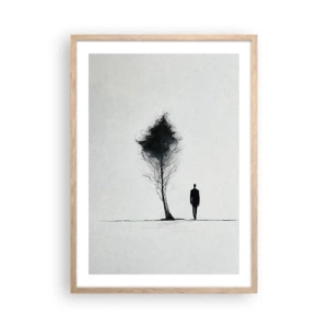 Poster în ramă de stejar deschis - Noi toți rătăcim - 50x70 cm