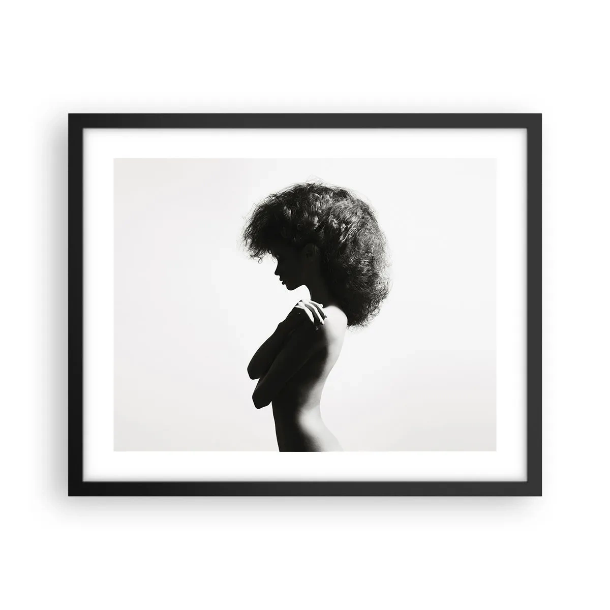 Poster în ramă neagră - Ca o floare pe o tulpină subțire - 50x40 cm