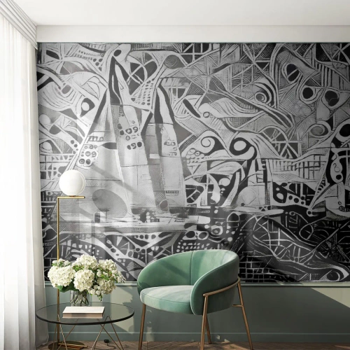 Tapet Autoadeziv Deluxe Sticker - Între valuri - navigație, Cubism, Bucată - 250x175 cm