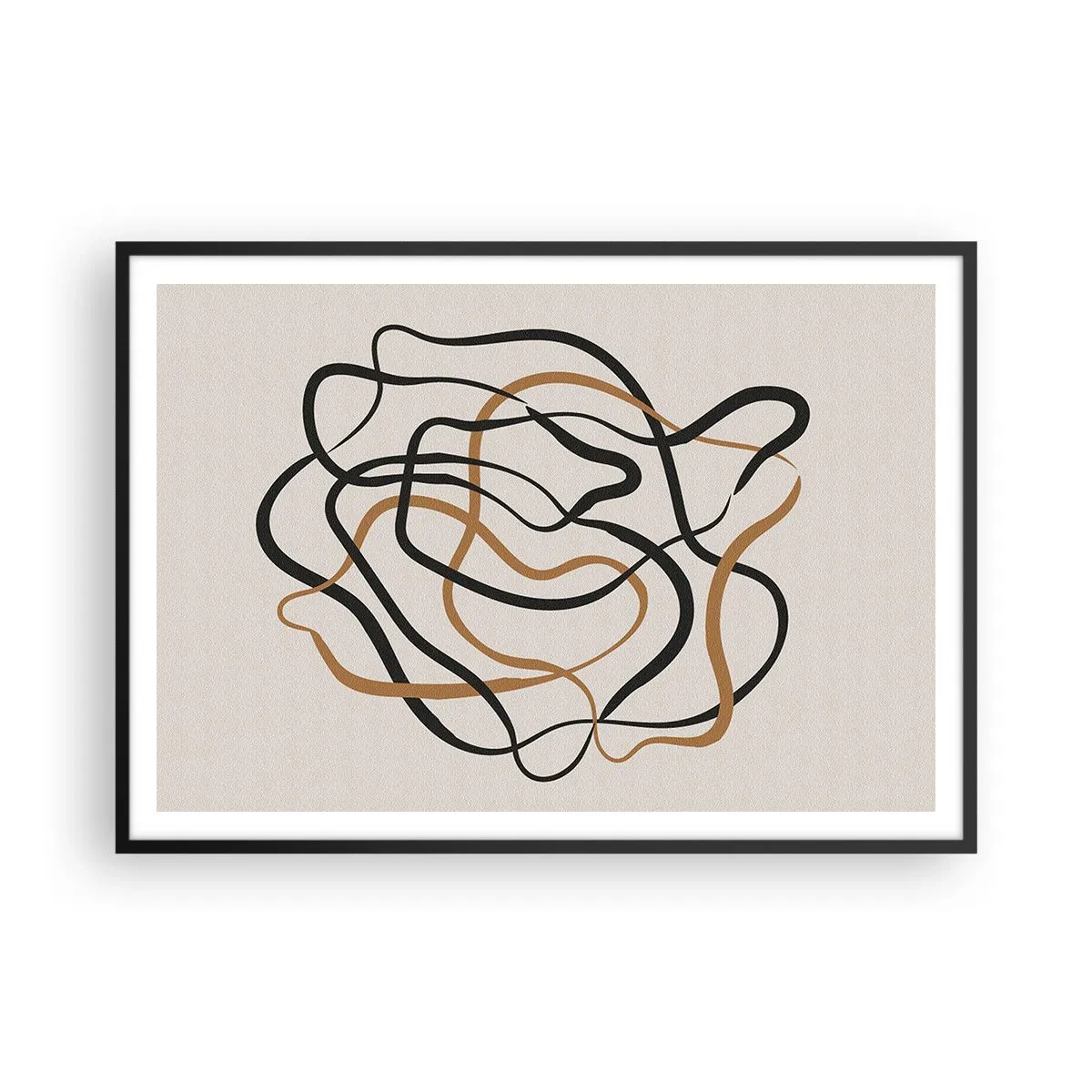 Poster în ramă neagră - Totul s-a încurcat - 100x70 cm