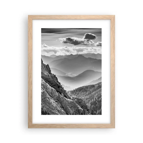 Poster în ramă de stejar deschis - Dincolo de orizont - 30x40 cm
