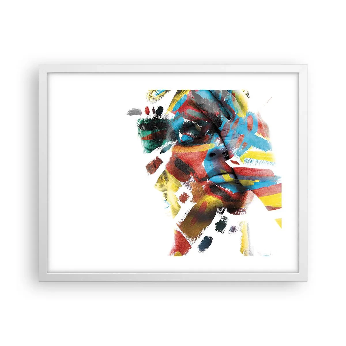 Poster în ramă albă - Personalitate colorată - 50x40 cm