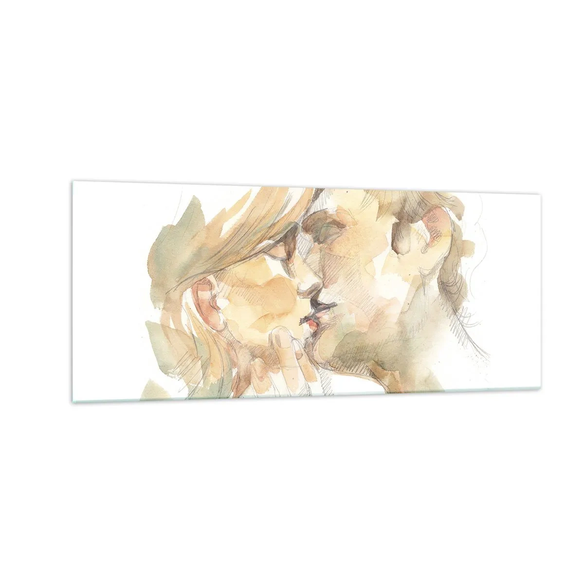 Tablou pe sticlă - Jumătatea găsită? - 100x40 cm