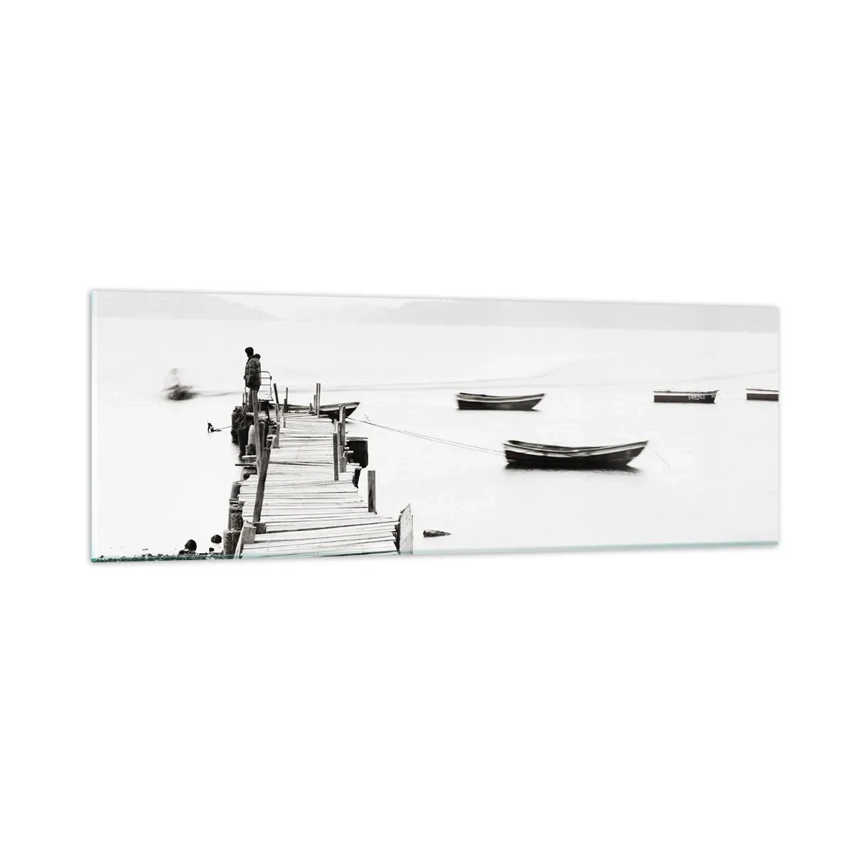 Tablou pe sticlă - Peste apă liniștită și limpede - 90x30 cm