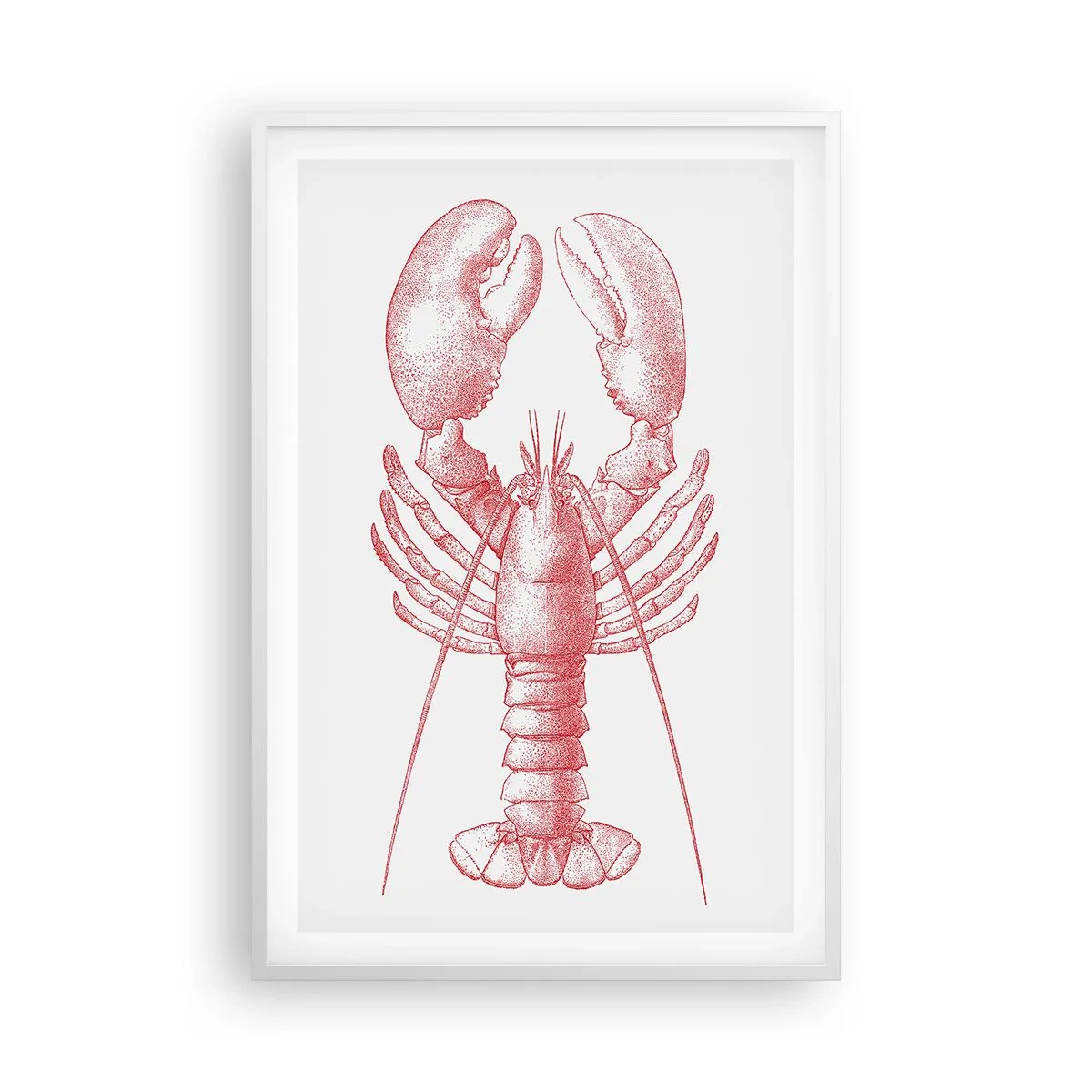 Poster în ramă albă - Homar demn de Homer - 61x91 cm