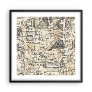 Poster în ramă neagră - Așteaptă să fie descifrat - 50x50 cm