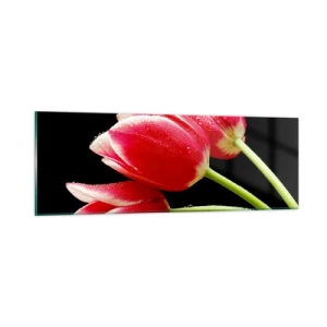 Tablou pe sticlă - Promisiunea unei iubiri pure - 90x30 cm