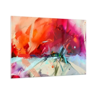 Tablou pe sticlă - O explozie de lumini și culori - 100x70 cm