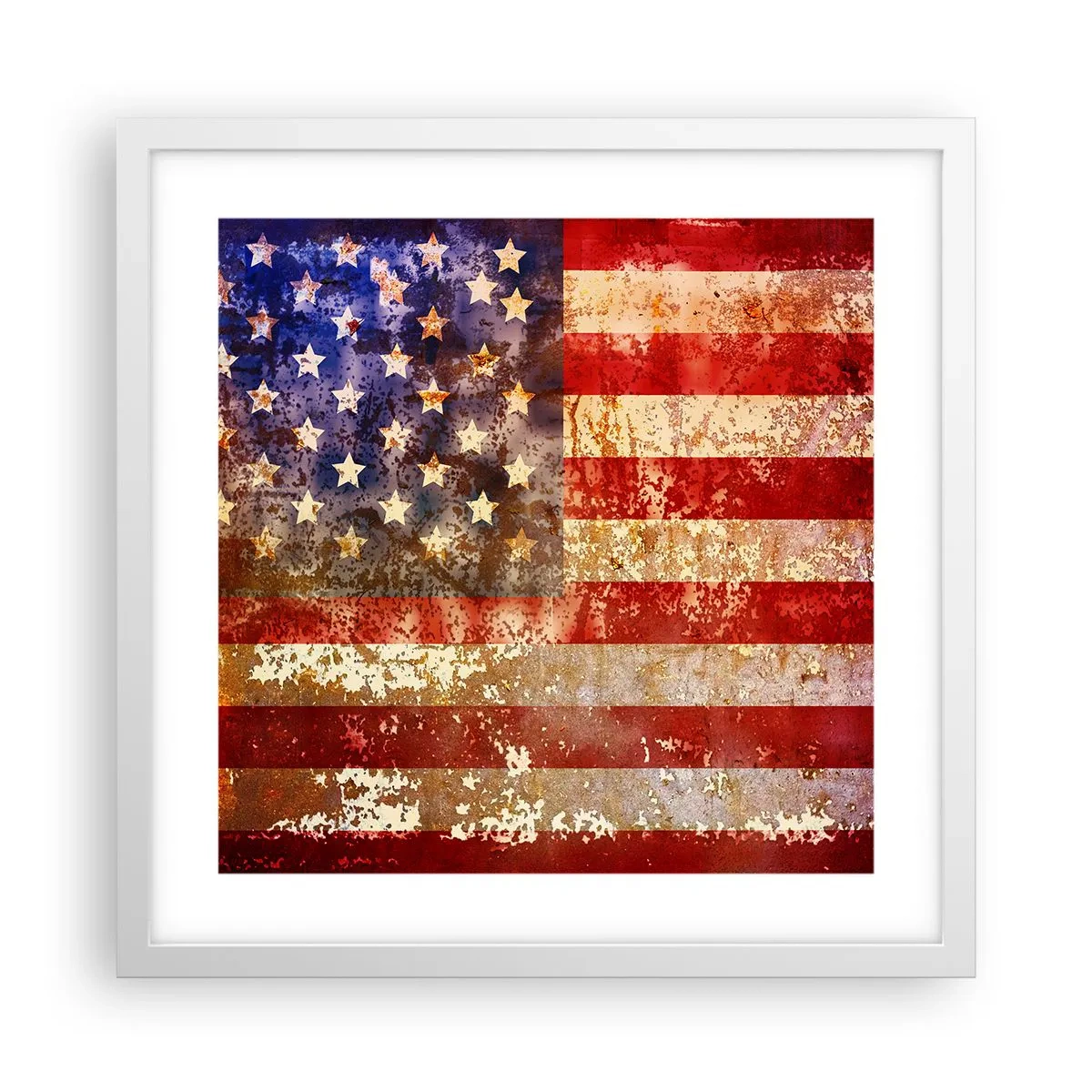 Poster în ramă albă - Gloria nu trece - 40x40 cm