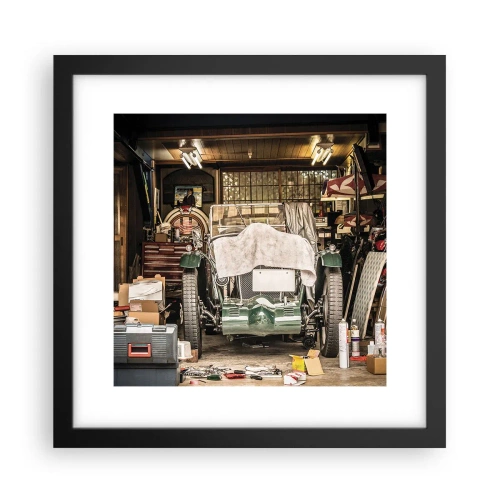 Poster în ramă neagră - Înapoi în trecut - 30x30 cm