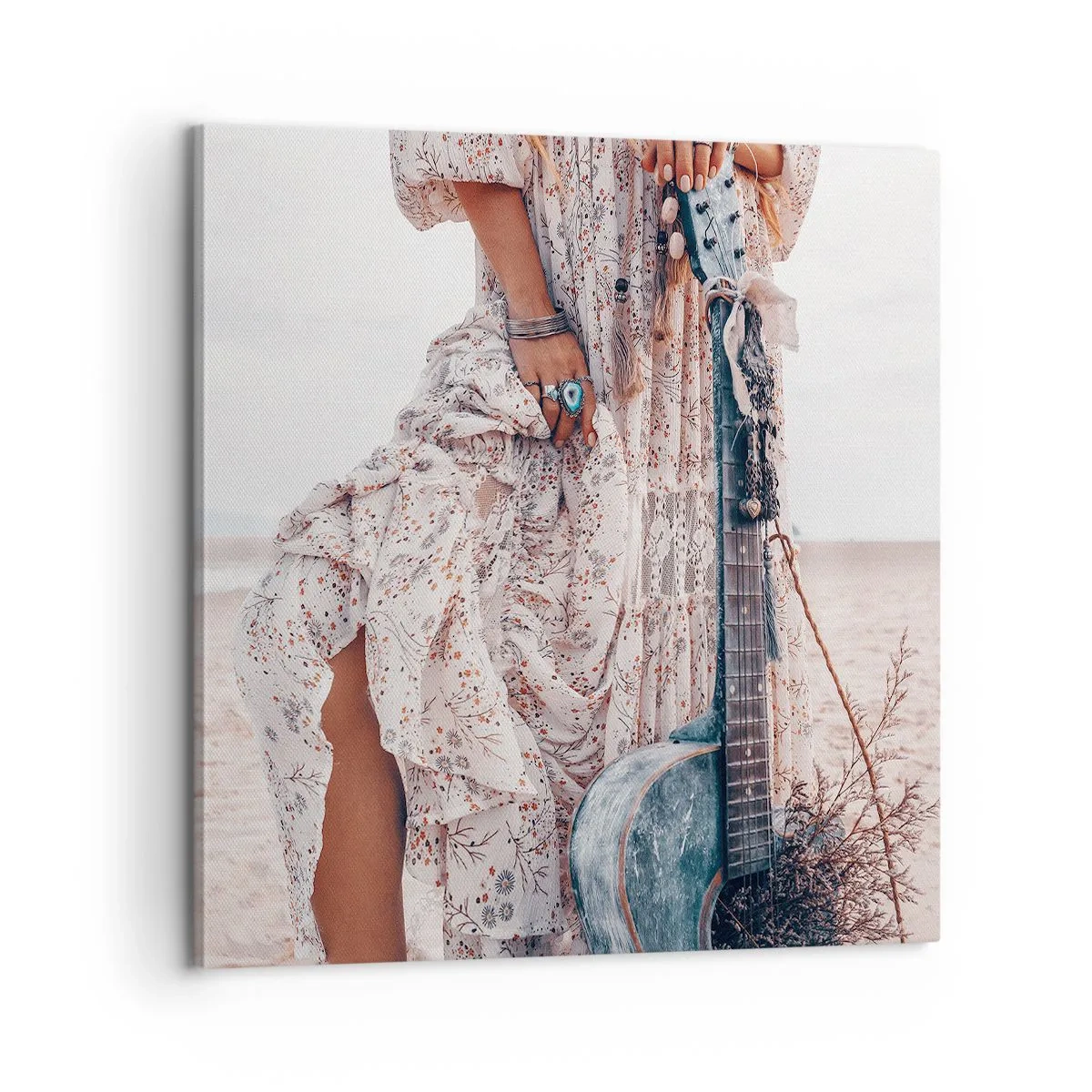 Tablou pe pânză - Hippie pe drum - 60x60 cm