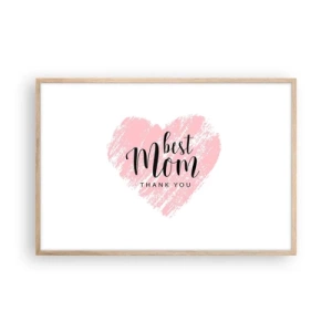 Poster în ramă de stejar deschis - Întotdeauna la momentul potrivit - 91x61 cm