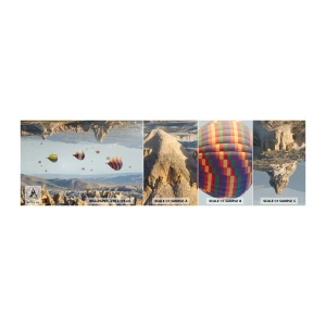 Mostră tapet autocolant Deluxe Sticker - Orice este posibil aici - Abstracția, baloane, Peisaj - 100x30 cm