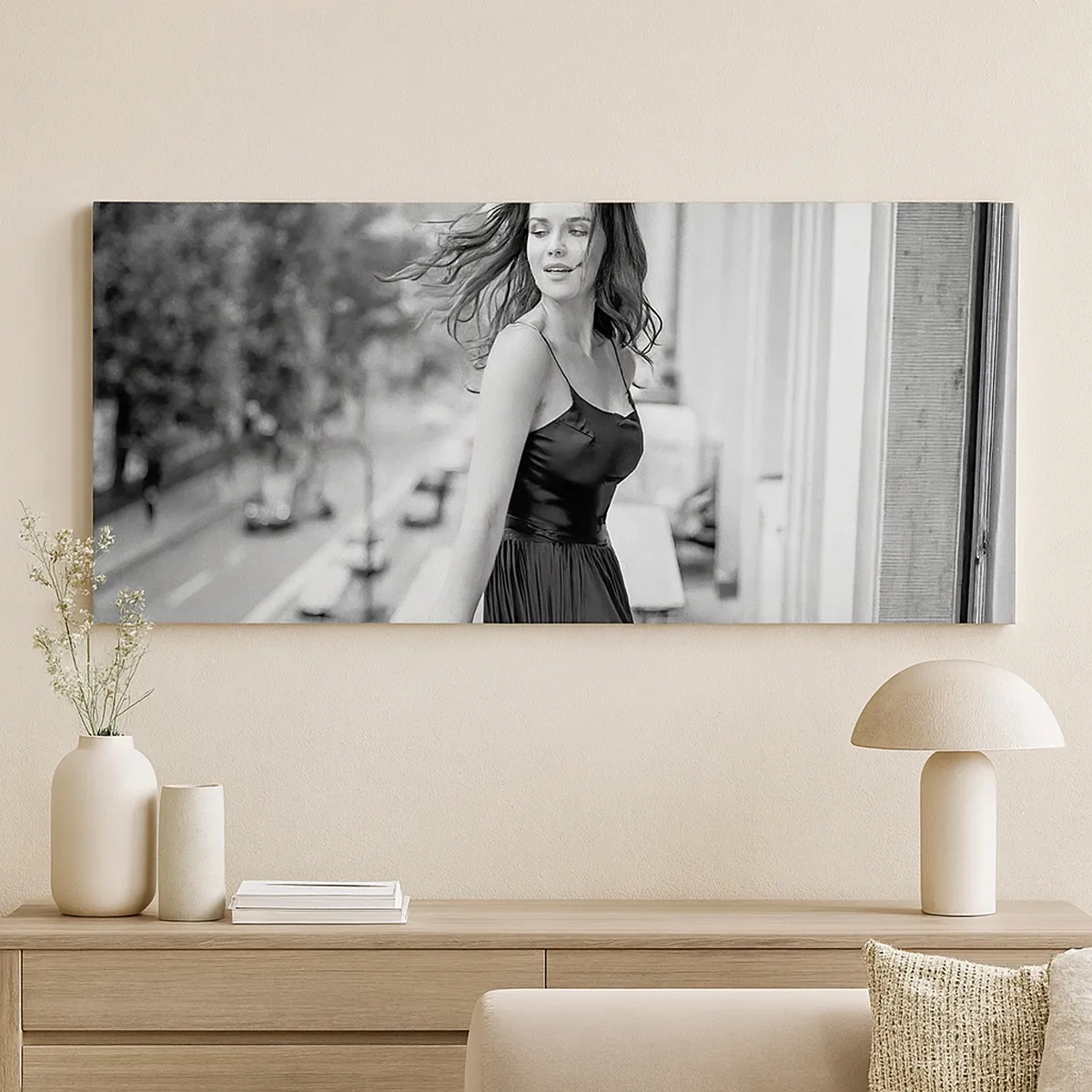 Tablou pe pânză - Cu siguranță e o fată pariziană - 30x30 cm