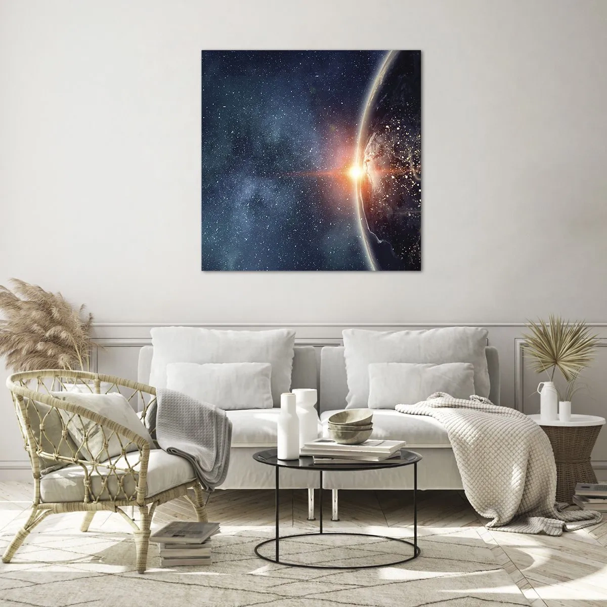 Tablou pe sticlă - Într-o nouă perspectivă - 70x70 cm