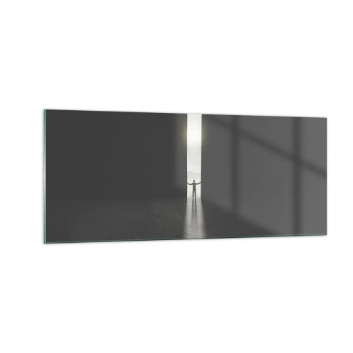 Tablou pe sticlă - Un pas spre un viitor luminos - 100x40 cm
