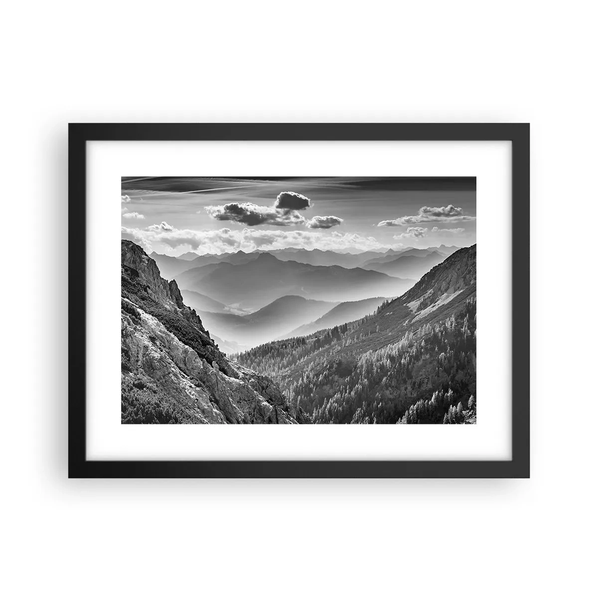 Poster în ramă neagră - Dincolo de orizont - 40x30 cm