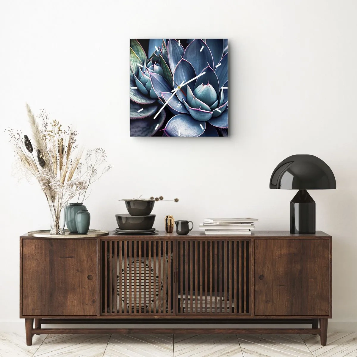 Ceas de perete - Ceas pe sticlă - Forța vitală - 40x40 cm