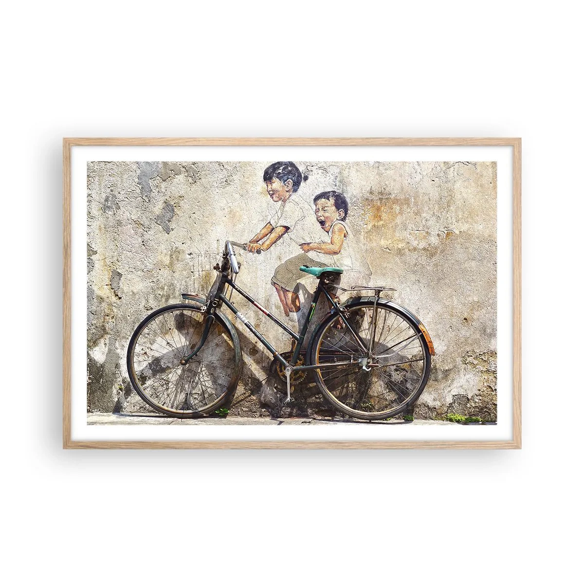 Poster în ramă de stejar deschis - Adevărat sau fals? - 91x61 cm