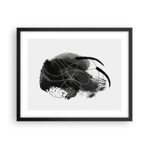 Poster în ramă neagră - Provenit din negru - 50x40 cm
