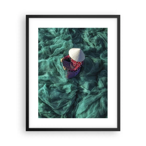 Poster în ramă neagră - Într-o mare de rețea - 40x50 cm