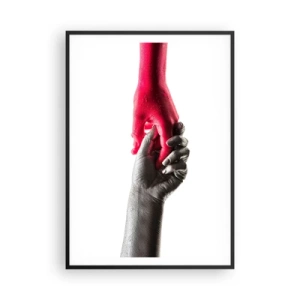 Poster în ramă neagră - Împreună, deși diferiți - 70x100 cm