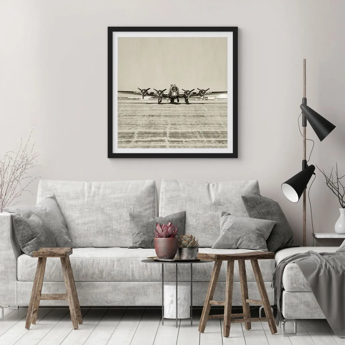 Poster în ramă neagră - Pregătit, ca întotdeauna - 30x30 cm