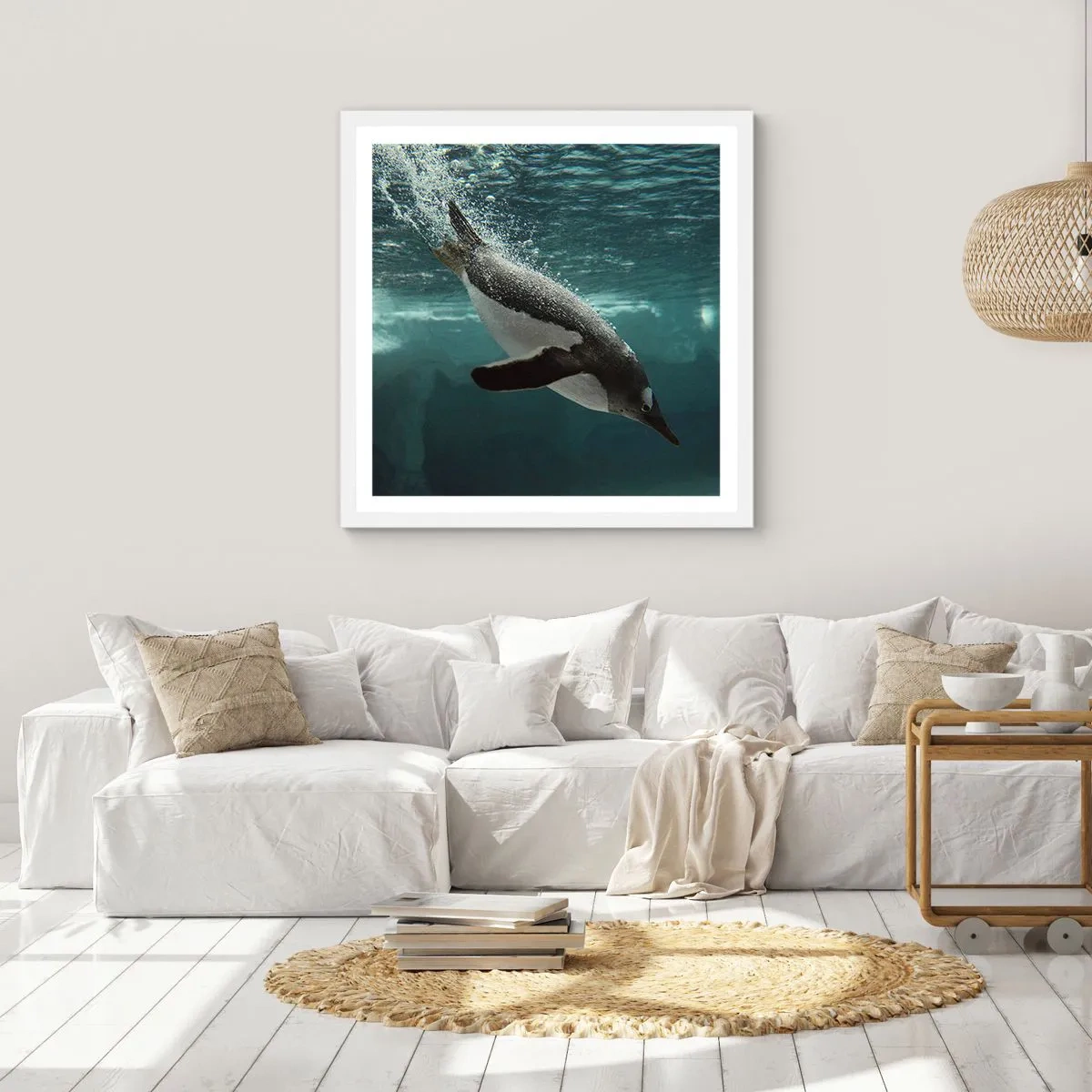 Poster în ramă albă - Bun venit în lumea mea - 50x50 cm