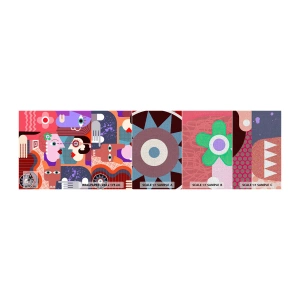 Mostră tapet Premium Canvas - Ochi în ochi - Abstracția, Bucată, Chipurile - 100x30 cm