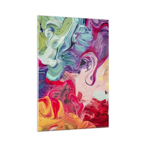 Tablou pe sticlă - Nașterea culorii - 80x120 cm