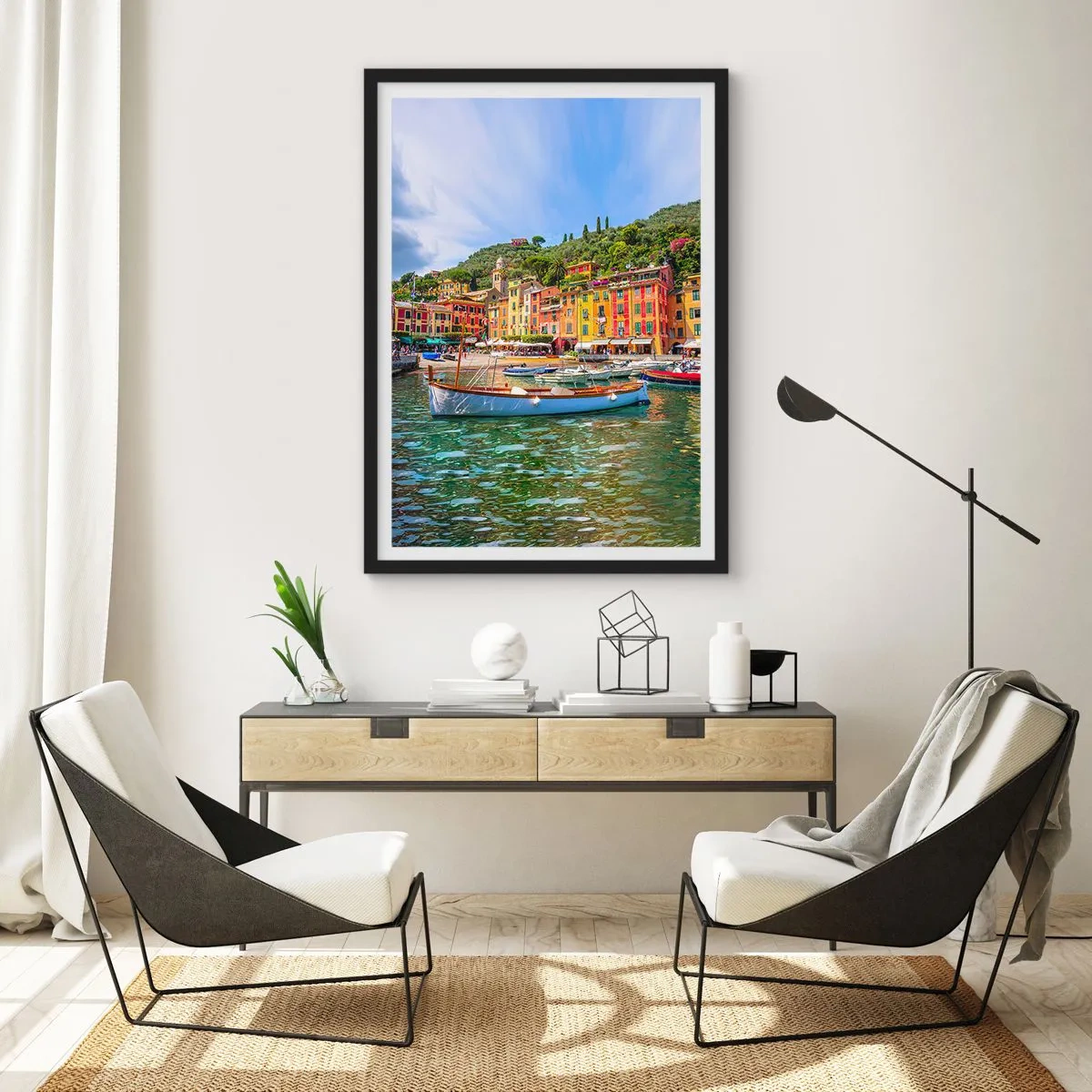Poster în ramă neagră - O dimineață italiană - 61x91 cm
