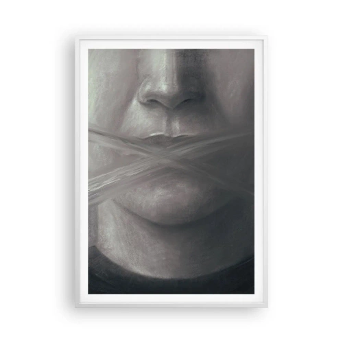 Poster în ramă albă - Nici un cuvânt - 70x100 cm