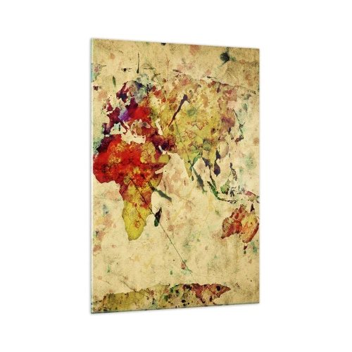 Tablou pe sticlă - Viața ca o hartă colorată - 70x100 cm