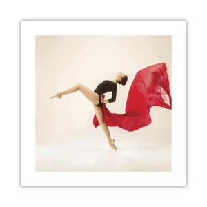 Poster - Roșu și negru - 40x40 cm